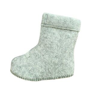 LL Bean Gray Wool Pull On Warm Replacement Boot Liner Inserts Size 7
